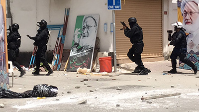 #Bahreïn: Les forces du régime tirent à la chevrotine contre la maison de cheikh Qassem