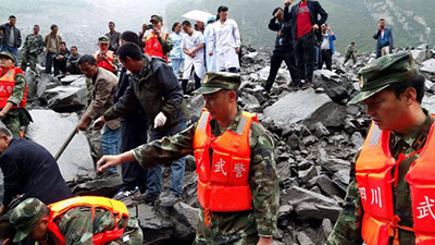 Eboulement en #Chine: au moins 5 morts