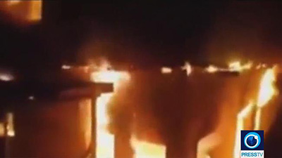 Bombardement à #Awamiyah, des maisons incendiées