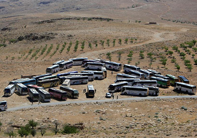 Evacuation des miliciens d’«al-Nosra»: Arrivée de 155 bus à Wadi Hmayed 