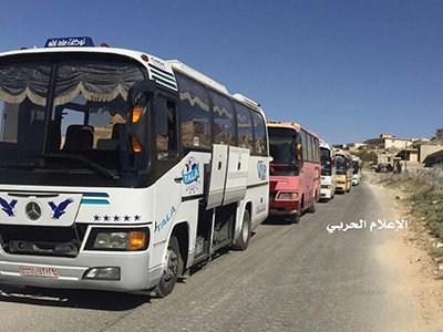  Le convoi des bus qui transportent les miliciens d’«al-Nosra» a démarré de Homs 