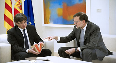 Référendum en #Catalogne: #Rajoy dénonce un «acte intolérable de désobéissance»