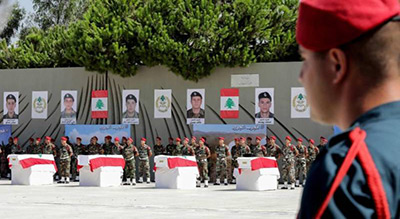 Le Liban fait ses adieux aux militaires martyrs
