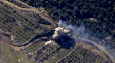 L’aviation russe rase trois usines de fabrication de chars kamikazes en Syrie

