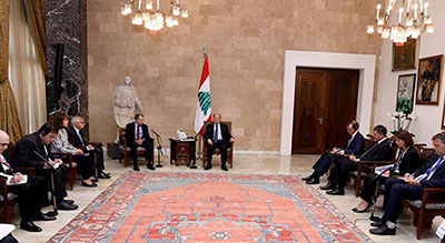 Le président libanais prône «le retour en toute sécurité» des déplacés syriens

