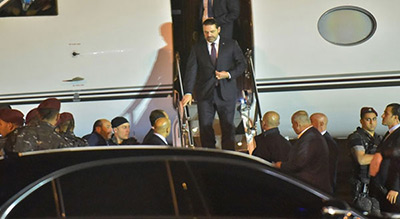 Le Premier ministre Saad Hariri de retour au Liban
