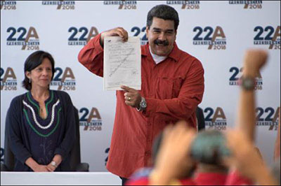 Venezuela: Maduro officiellement candidat à la présidence