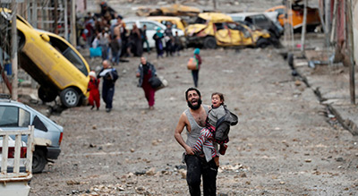Pour sensibiliser au sort de la Ghouta, il publie des photographies… prises à Gaza et Mossoul

