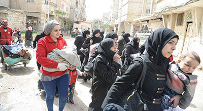Evacuation de plus de 700 civils de la Ghouta orientale