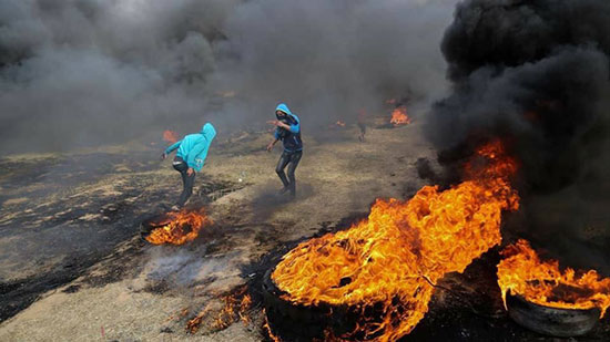 La fumée des pneus brûlés atteint les colonies de l’enveloppe de #Gaza