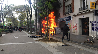 Défilé du #1er_mai à #Paris: 109 personnes en garde à vue