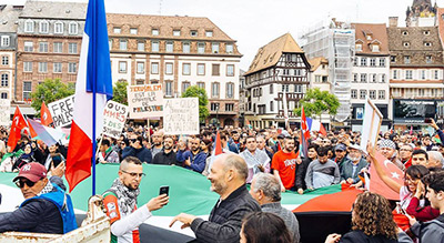France: entre 1.500 et 2.500 manifestants pro-palestiniens rassemblés à Strasbourg
