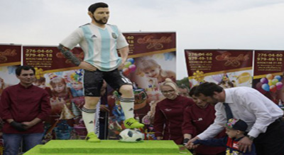 Un Messi 100% chocolat pour son anniversaire

