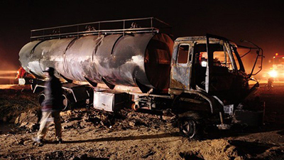 #Iran : 11 morts dans une collision impliquant un camion-citerne