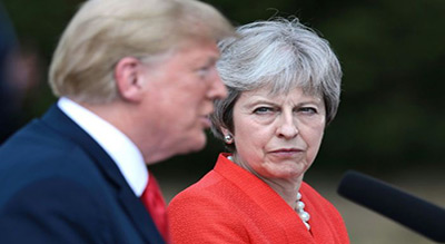 Brexit: May confie que Trump lui a suggéré de «poursuivre» l’UE en justice
