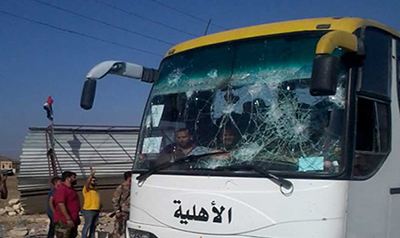 Syrie: Les terroristes attaquent le convoi de bus des habitants de Fouaa et Kafarya 