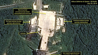 Pyongyang commence à démanteler son site de tirs de satellites d’après un groupe d’experts