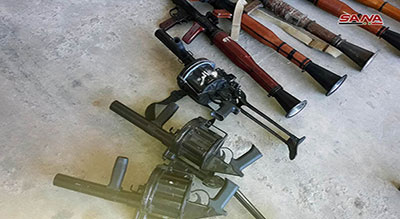 Des munitions abandonnées par les terroristes découverts à Quneitra


