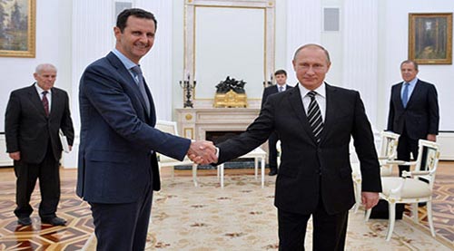 Assad a rencontré Poutine à Moscou mardi soir.