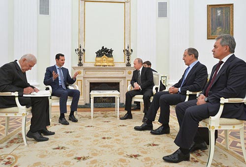 Assad a rencontré Poutine à Moscou mardi soir.