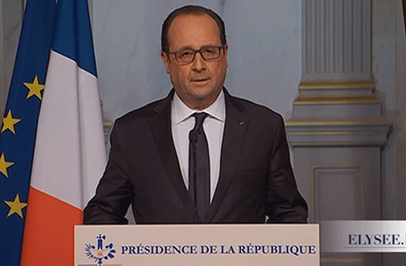 Hollande dénonce un acte de guerre commis par une armée terroriste 

