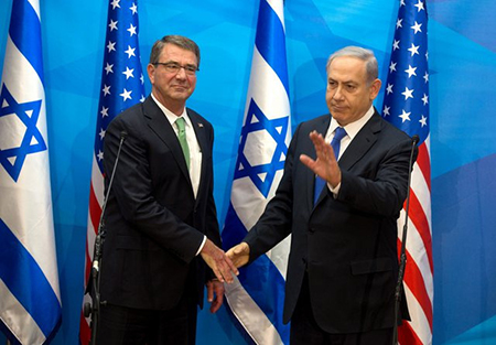Ashton Carter et Benjamin Netanyahu 