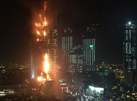 Dubaï: un gigantesque incendie ravage un hôtel