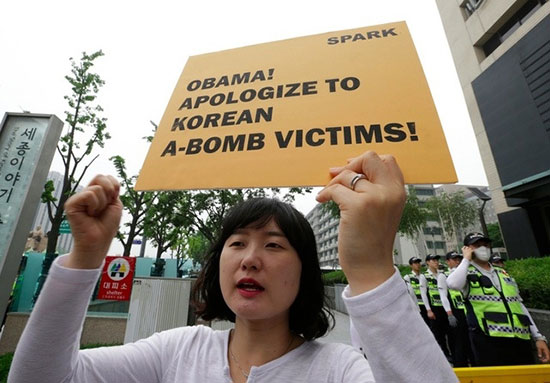 La visite d'Obama à Hiroshima ravive la colère des victimes coréennes de la Bombe A.