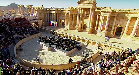 Un orchestre symphonique russe a donné un concert à Palmyre.
