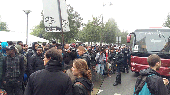 Migrants: le campement des Jardins d’Éole est en cours d’évacuation