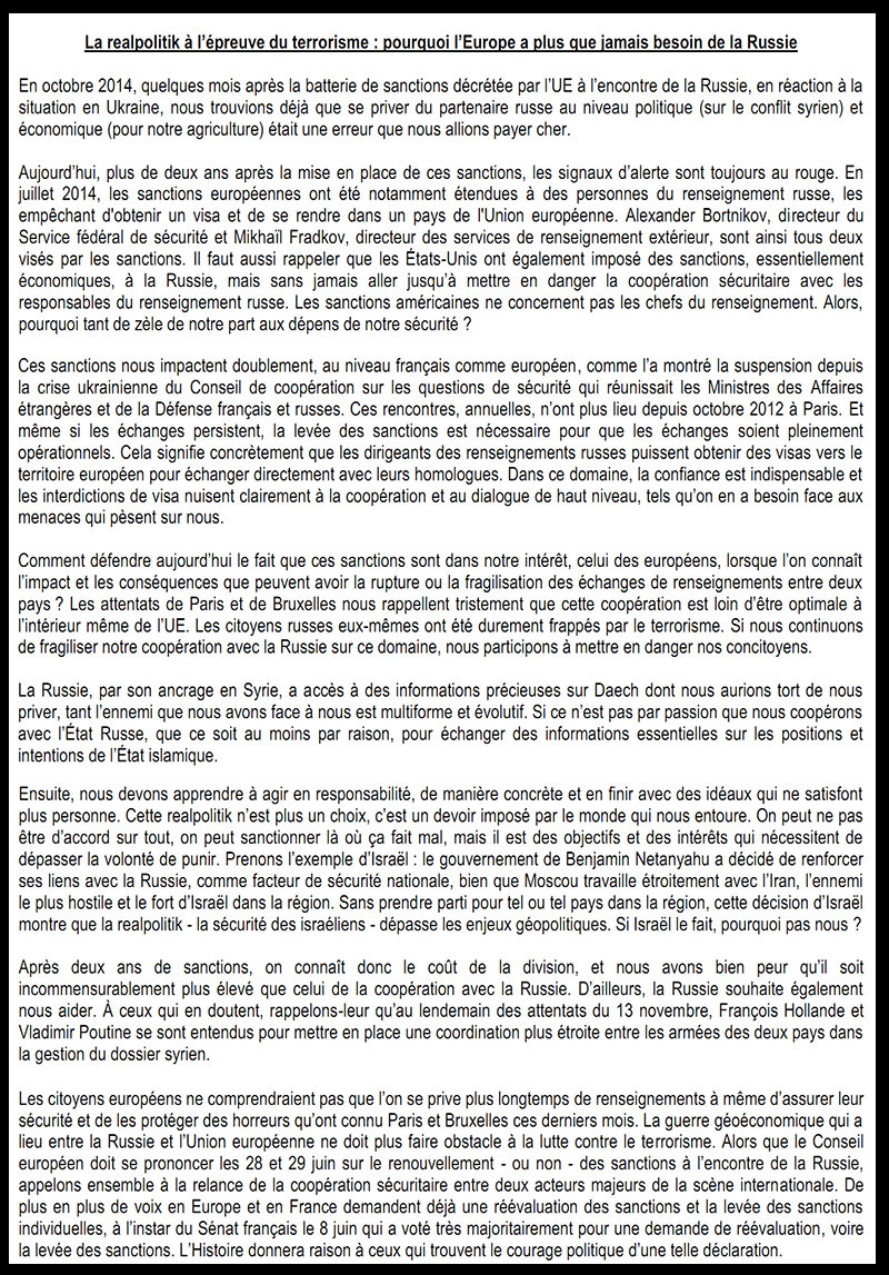 La tribune de Rachida Dati.