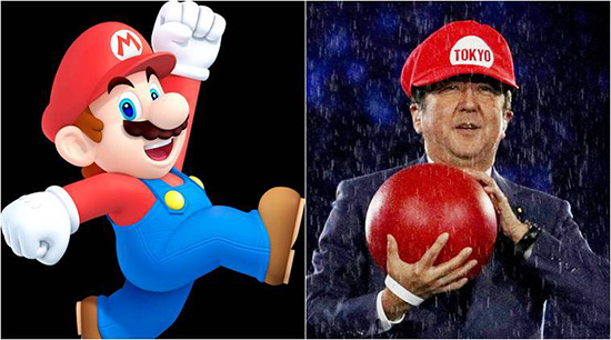 JO-2016: Abe déguisé en Super Mario pour «montrer l'influence japonaise».