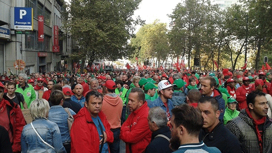 Bruxelles : manifestation d’ampleur contre le gouvernement et la «loi travail» belge