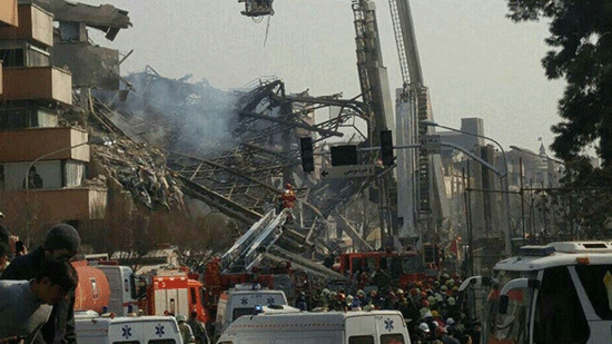Téhéran: au moins 30 pompiers tués dans l’effondrement d’un immeuble

