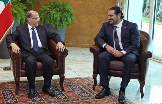 Depuis Baabda, Saad Hariri annonce qu'il suspend sa démission