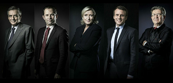 France/Présidentielle 2017: Macron et Le Pen baissent, Mélenchon rejoint Fillon

