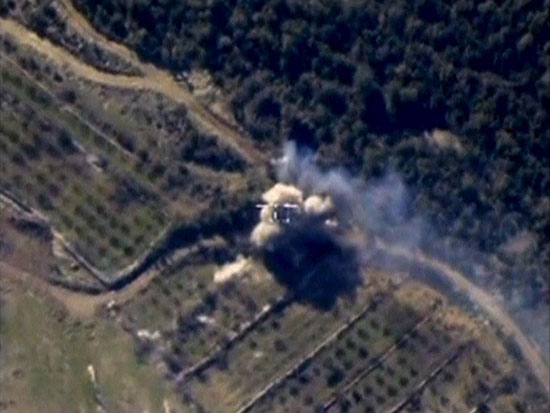 L'aviation russe rase trois usines de fabrication de chars kamikazes en Syrie