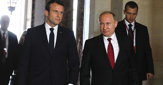 Entretien téléphonique Poutine-Macron sur la Syrie et l'Ukraine.