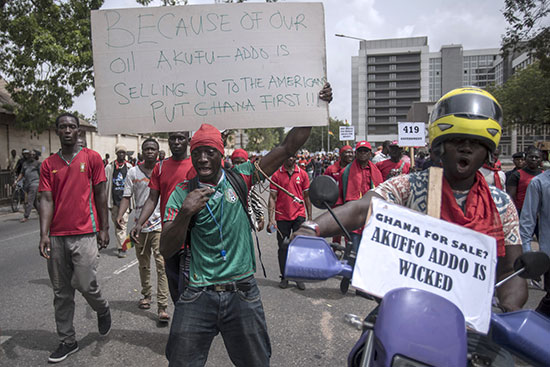 Les Ghanéens manifestent contre un accord de défense avec les Etats-Unis