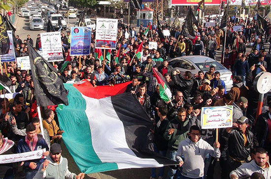 Palestine: des manifestations marquant les 100 jours de la décision US sur Al-Qods


