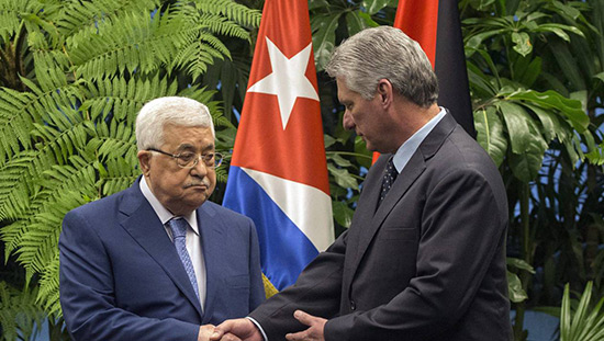 Cuba soutient la création d’un Etat palestinien
