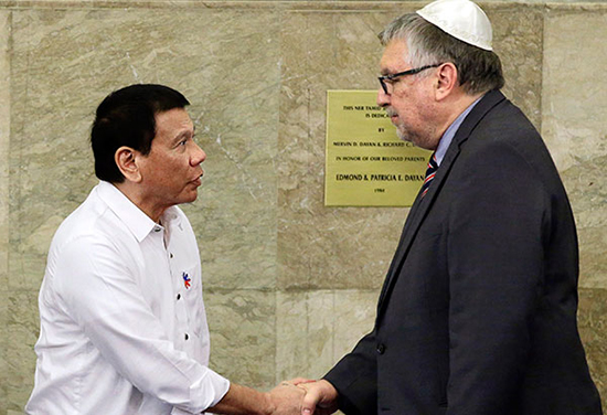Rodrigo Duterte n'ira pas à Ramallah