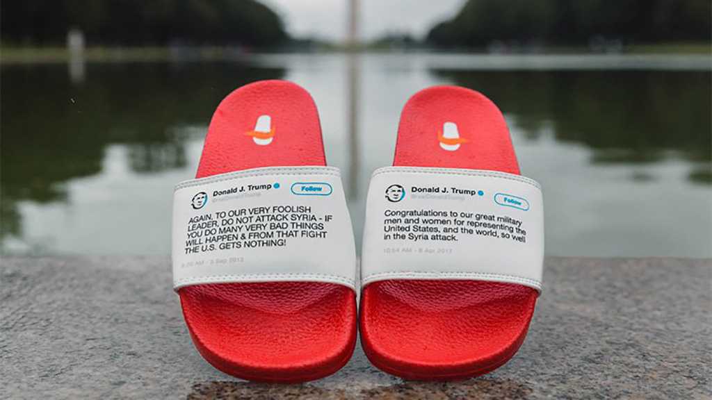 Les tweets contradictoires de Trump inspirent un fabricant de claquettes