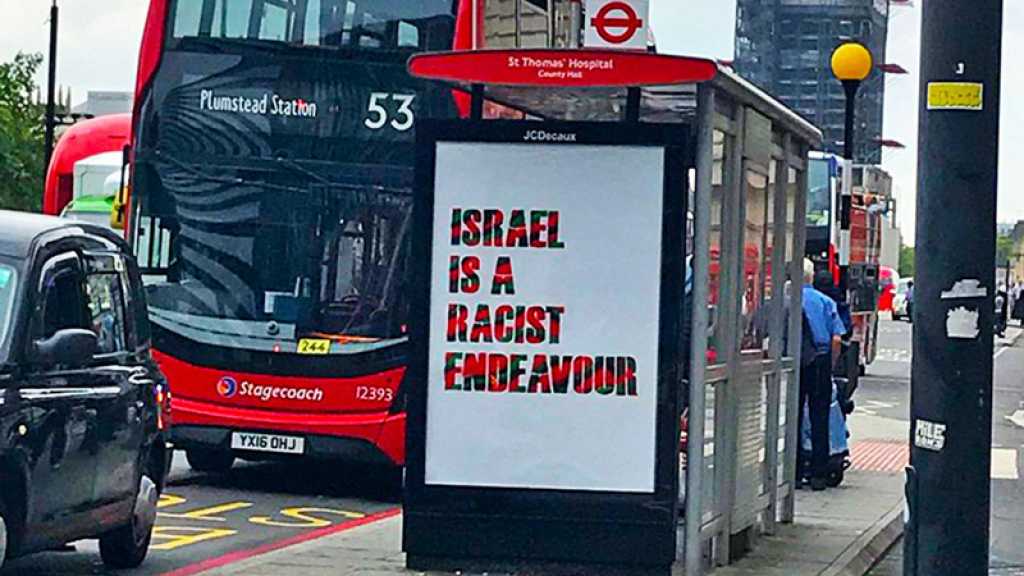 «Israël, une entreprise raciste»: des affiches collées dans 4 abribus de Londres