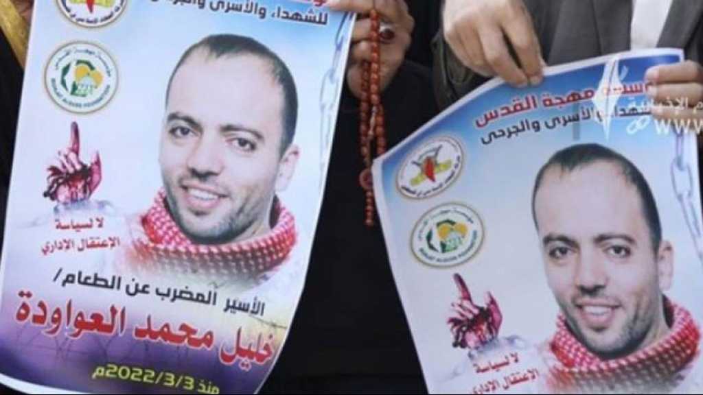 Les prisonniers palestiniens relancent les mesures de la lutte collective. Khalil Awawdeh en grève depuis 173 jours