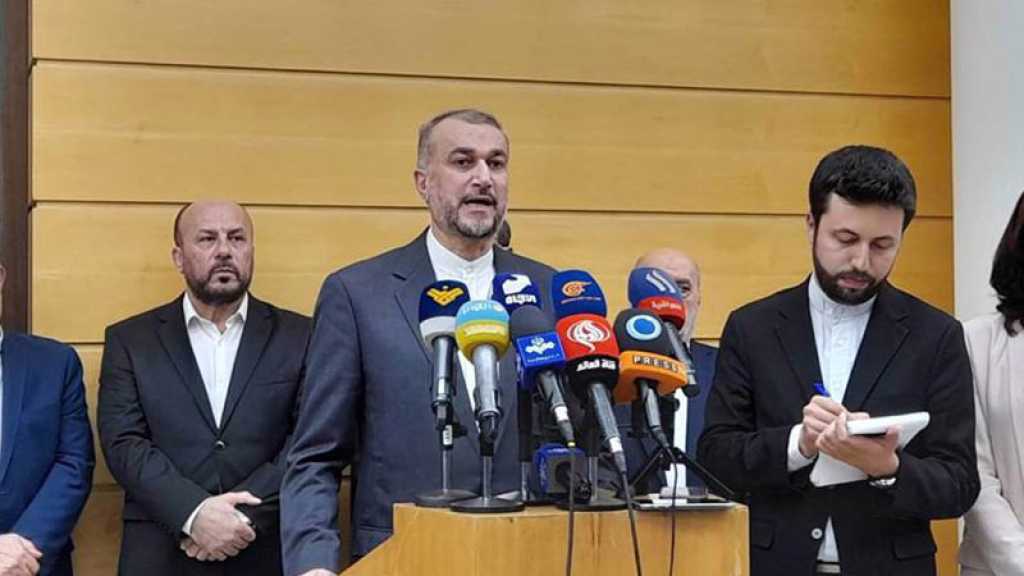 Abdollahian depuis Beyrouth : À la lumière de l’agression continue sur Gaza, l’ouverture d’autres fronts contre «Israël» est une possibilité