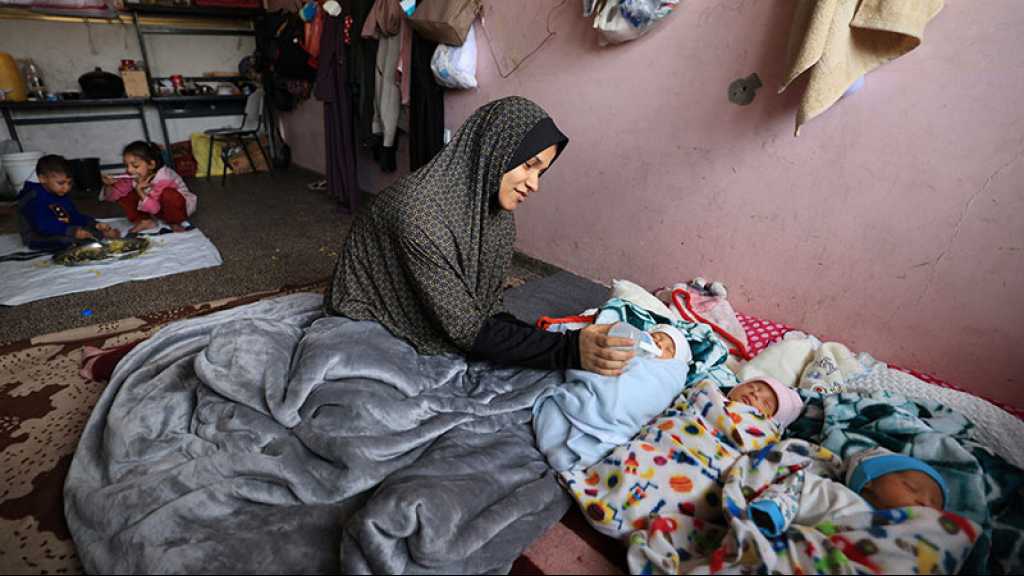 Une Palestinienne déplacée par la guerre à Gaza accouche de quadruplés