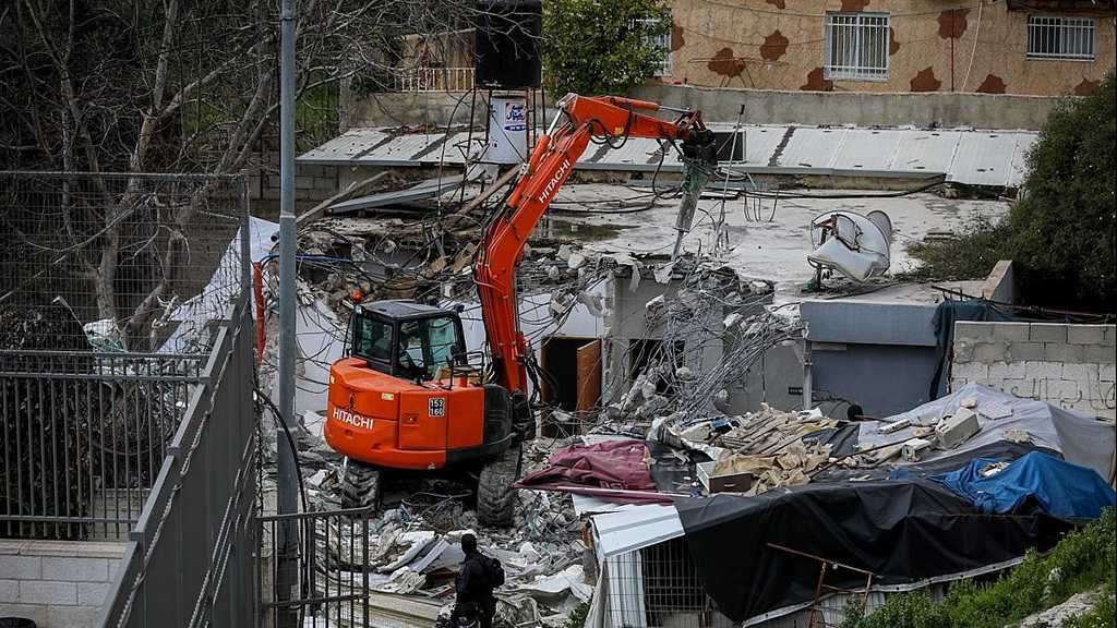 Al-Qods occupée: «Israël» démolit un nombre record de bâtiments palestiniens en mai