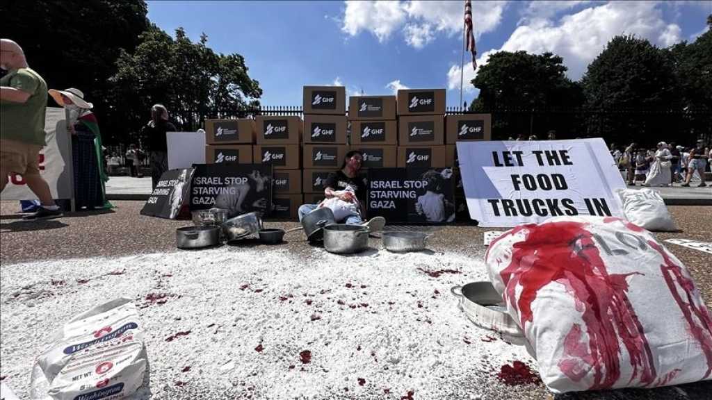 Gaza: Manifestation devant la Maison Blanche pour exiger la fin du blocus et de la famine