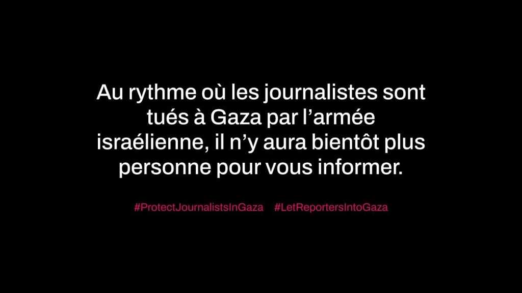 Meurtre de journalistes à Gaza: Plus de 250 médias noircissent leurs unes